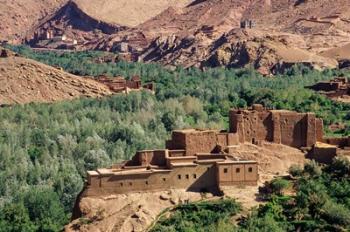 Dades Gorge, Morocco. Traditional Houses and Concrete Construction. | Obraz na stenu