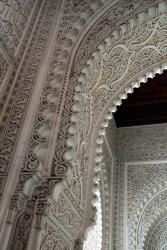 Wall tiles and carvings on Islamic law courts, Morocco | Obraz na stenu