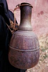 Copper Water Jug is Carried from Well to Homes, Morocco | Obraz na stenu