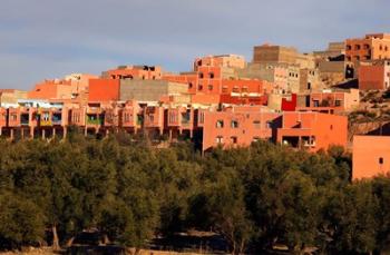 Small village settlements in the foothills of the Atlas Mountains, Morocco | Obraz na stenu