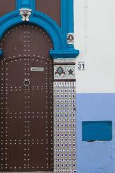 MOROCCO, Rabat: Kasbah des Oudaias, Doorway Detail | Obraz na stenu