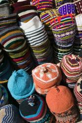 Berber Hats, Souqs of Marrakech, Marrakech, Morocco | Obraz na stenu