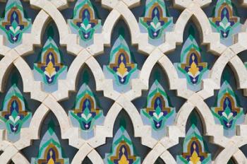MOROCCO, Hassan II Mosque, Islamic Tile Detail | Obraz na stenu