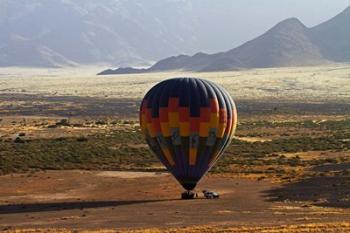 Aerial view of Hot air balloon landing, Namib Desert, Namibia | Obraz na stenu