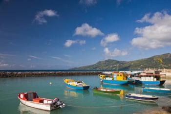 Seychelles, Mahe Island, Bel Ombre, town pier | Obraz na stenu