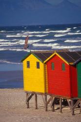 Yellow and Red Bathing Boxes, South Africa | Obraz na stenu