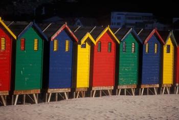 Colorful Bathing Boxes, South Africa | Obraz na stenu