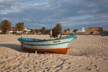 Tunisia, Hammamet, Kasbah Fort, Fishing boats | Obraz na stenu