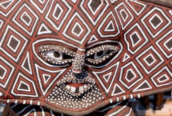 Painted Geometric Mask, Zimbabwe | Obraz na stenu