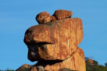 Frog-shaped rock, Big Cave Camp, Matopos Hills, Zimbabwe, Africa | Obraz na stenu