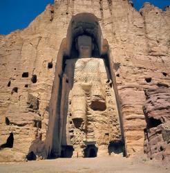 Afghanistan, Bamian Valley, Great Buddha base | Obraz na stenu