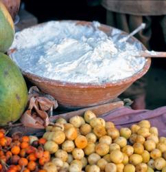 Afghanistan, Tashkurghan, Bazaar stall cuisines | Obraz na stenu