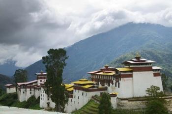 Trongsa Dzong in the Mountain, Bhutan | Obraz na stenu