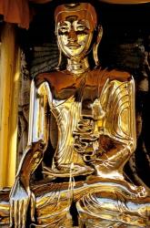 Golden Buda of Shwedagon Pagoda, Yangon, Myanmar | Obraz na stenu