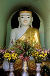 Buddha with Flowers | Obraz na stenu