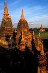 Ancient Temples and Pagodas at Sunrise, Myanmar | Obraz na stenu