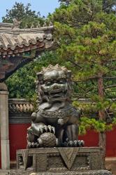 Lion statue, Forbidden City, Beijing, China | Obraz na stenu