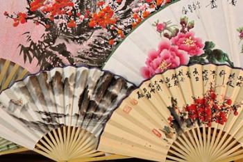 Paper fans, Fuli Village paper fan workshops, Yangshuo, China | Obraz na stenu
