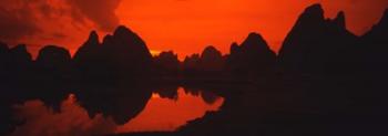 Panoramic of Guilin, Yangshao Li River, Limestone Mountains, China | Obraz na stenu