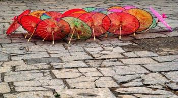 Umbrellas For Sale on the Streets of Jinan, Shandong Province, China | Obraz na stenu