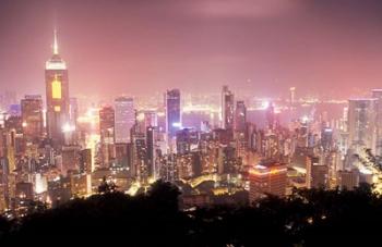 Central Overview from Stubbs Road Lookout, Hong Kong, China | Obraz na stenu