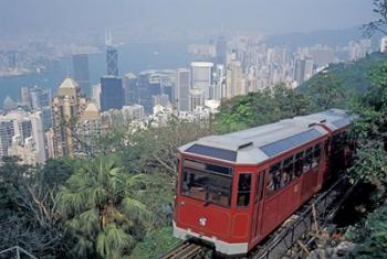 The Peak Tram, Victoria Peak, Hong Kong, China | Obraz na stenu