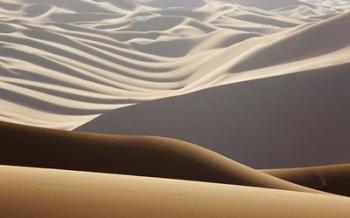 Abstract of desert shapes, Badain Jaran Desert, Inner Mongolia, China | Obraz na stenu