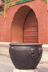 Fire Kettle by Doorway of the Palace Museum, Beijing, China | Obraz na stenu
