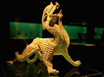 China, Shanghai, Bixie mythical beast statue | Obraz na stenu
