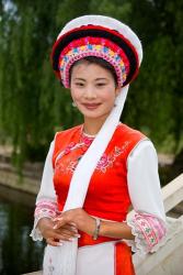 Bai Minority Woman in Traditional Ethnic Costume, China | Obraz na stenu