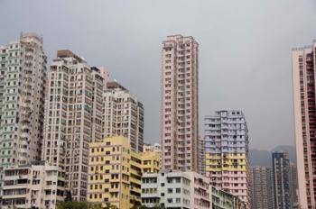 New Territories high-rise apartments, Hong Kong, China | Obraz na stenu