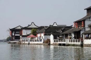 China, Zhujiajiao village, riverfront homes | Obraz na stenu