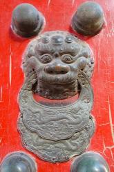 Door knocker, Hall of Consolation, Forbidden City, Beijing, China | Obraz na stenu