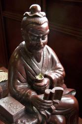 Lu Yu statue, Shanghai?s Lu Gardens Bazaar teahouse | Obraz na stenu