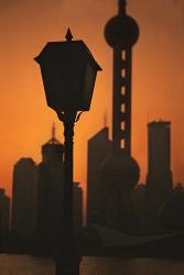 Oriental Pearl TV Tower and High Rises at Sunrise, Shanghai, China | Obraz na stenu