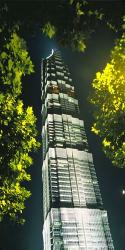 Jinmao Building at night, Shanghai, China | Obraz na stenu