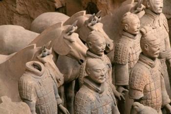 Terra Cotta Warriors and Horses at Emperor Qin Shihuangdi's Tomb, China | Obraz na stenu