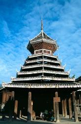 Dong People's Traditional Drum Tower, China | Obraz na stenu