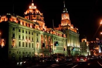 View of Colonial-style Buildings Along the Bund, Shanghai, China | Obraz na stenu