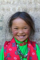 Young Tibetan Girl, Sakya Monastery, Tibet, China | Obraz na stenu
