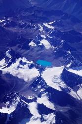 Aerial View of Snow-Capped Peaks on the Tibetan Plateau, Himalayas, Tibet, China | Obraz na stenu