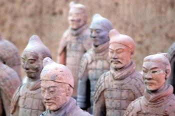 Terra Cotta Warrior Heads, Xian, Shaanxi, China | Obraz na stenu
