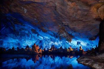 China, Guilin, Reed Flute Cave natural formations | Obraz na stenu
