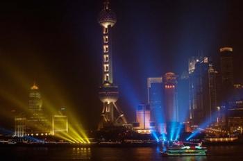 Oriental Pearl TV Tower in Pudong Park, Shanghai, China | Obraz na stenu