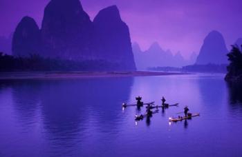 Cormorant Fisherman on Li River, China | Obraz na stenu
