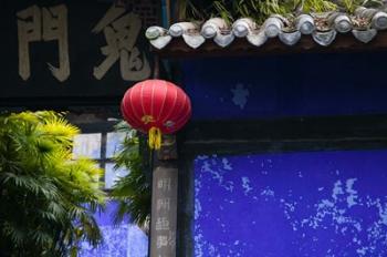 Blue Temple Wall, Fengdu, Chongqing Province, China | Obraz na stenu