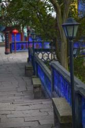 Blue Temple walkway, Fengdu, Chongqing Province, China | Obraz na stenu