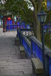 Blue Temple walkway, Fengdu, Chongqing Province, China | Obraz na stenu
