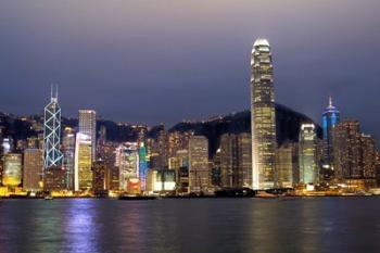 Hong Kong Skyline with Victoris Peak, China | Obraz na stenu