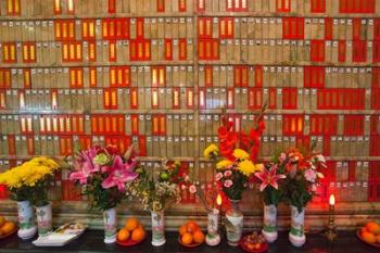 Flowers at Man Mo Buddhist Temple, Hong Kong | Obraz na stenu